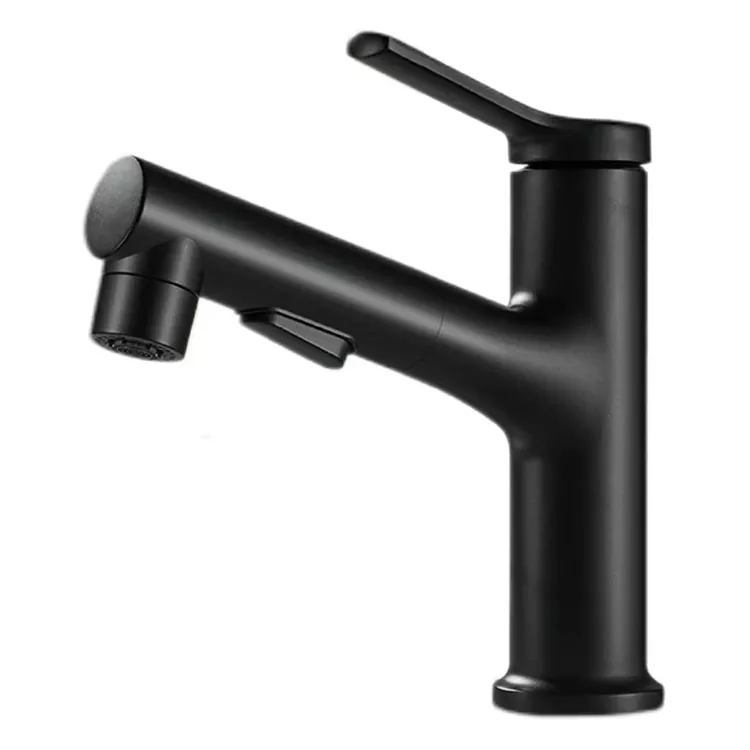 Faucet แบบดึงออกผสมอ่างล้างหน้าทรงกระบอก