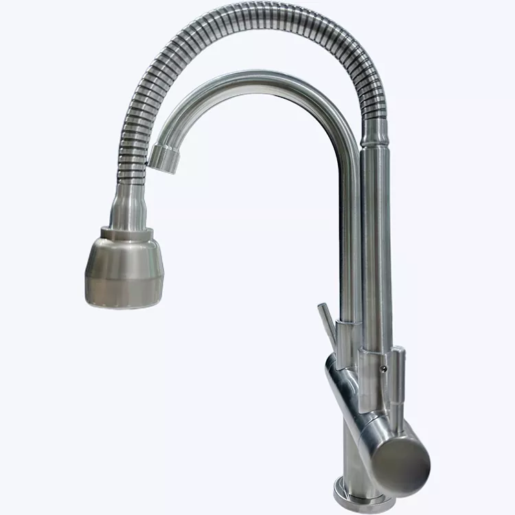 ห้องครัวหมุนเดี่ยว-เย็น Dual-Pipe Double-Outlet Faucet