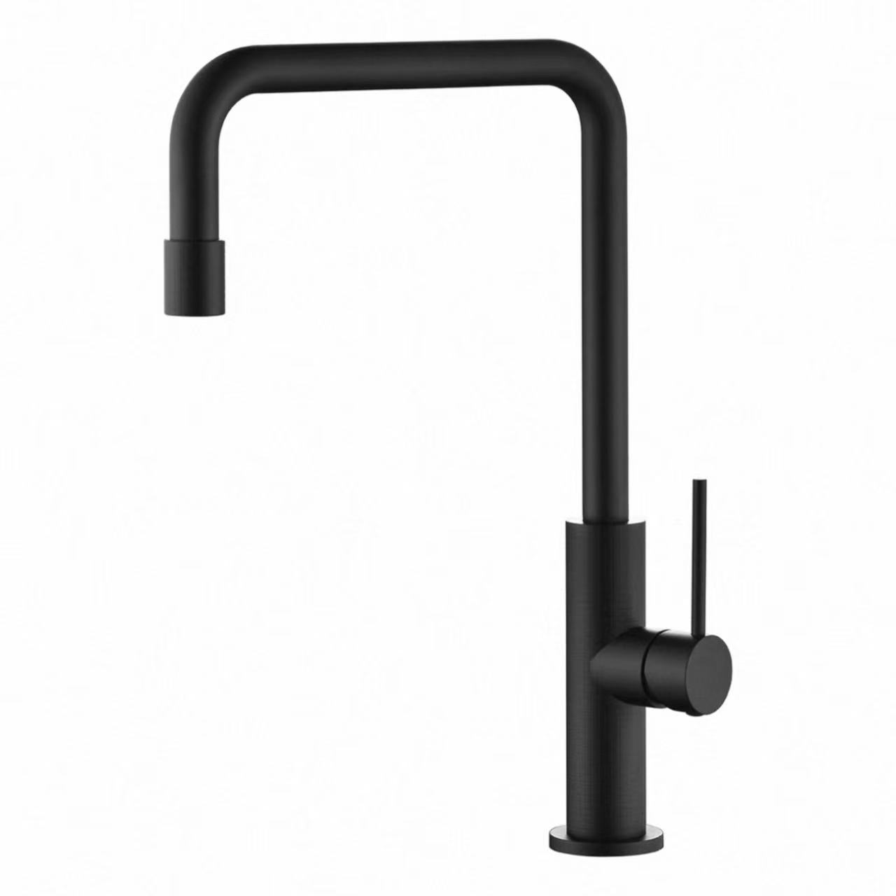 Minimalist L-Shaped Tube Knurled Kitchen ก๊อกน้ำร้อนและเย็น Minimalist L-Shaped Tube Knurled Kitchen ก๊อกน้ำร้อนและเย็น