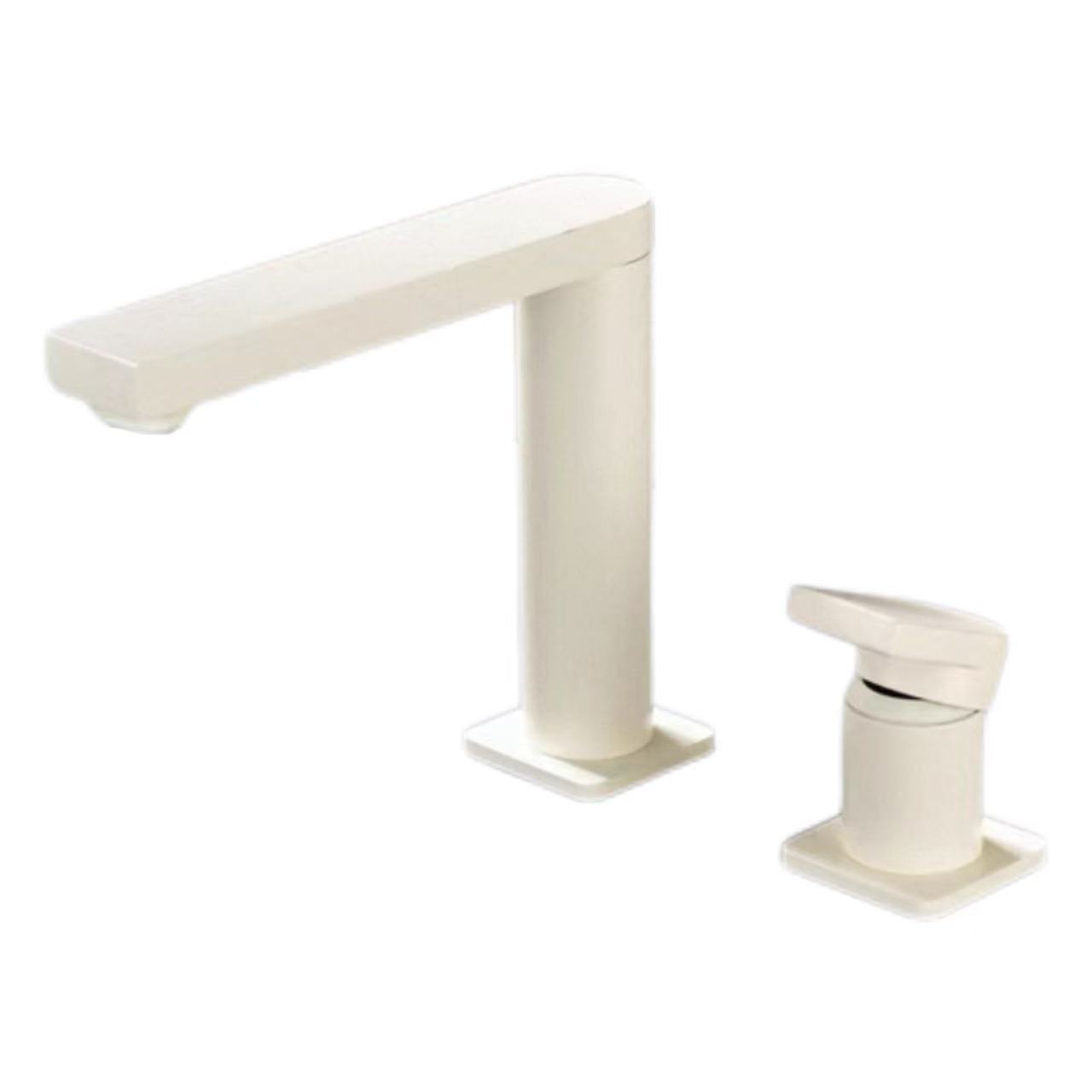 Faucet แบบแยกส่วนเรียบง่ายสีขาวบริสุทธิ์